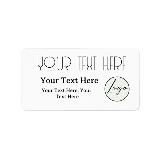 Een eenvoudige aangepaste zakelijke sjabloon in ee etiket (Voorkant)
