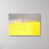 'Een eenvoudige Abstracte' Grijze en Gele Kunst Canvas Afdruk (Voorkant)