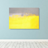'Een eenvoudige Abstracte' Grijze en Gele Kunst Canvas Afdruk (Insitu (Houten vloer))