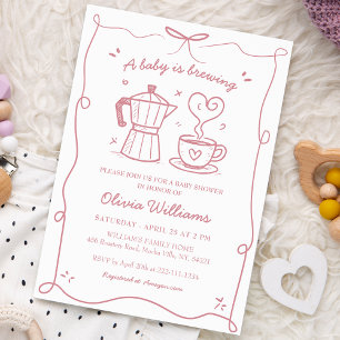 Een eenvoudige Baby is het brouwen van Coffee Girl Kaart