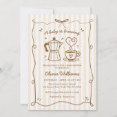 Een eenvoudige Baby is het brouwen van koffie Baby Kaart (Voorkant)