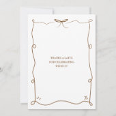 Een eenvoudige Baby is het brouwen van koffie Baby Kaart (Achterkant)