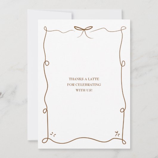 Een eenvoudige Baby is het brouwen van koffie Baby Kaart (Achterkant)