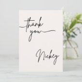 Een eenvoudige bedankkaart voor verschillende gele (Staand voorkant)