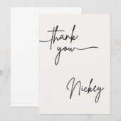 Een eenvoudige bedankkaart voor verschillende gele (Voorkant / Achterkant)