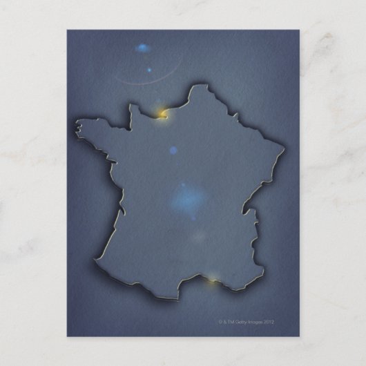 Een eenvoudige blauwe kaart die de kenmerken van d (Voorkant)