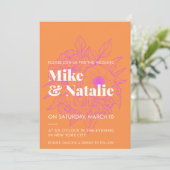 Een eenvoudige bloemen bruiloft uitnodiging Kaart (Staand voorkant)