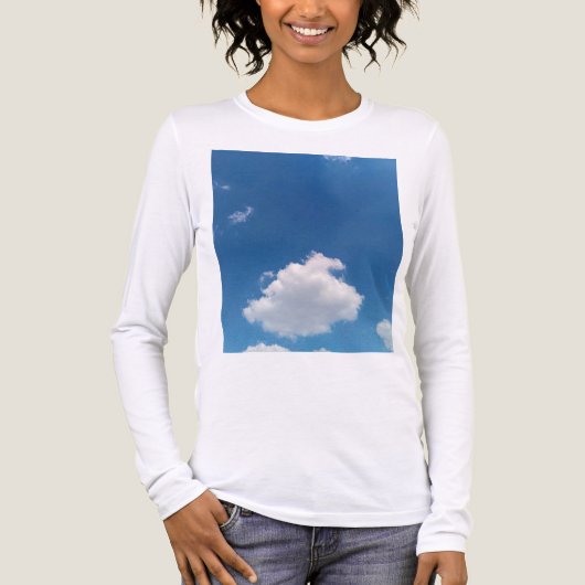 Een eenvoudige cloud Tri-Blend shirt (Voorkant volledig)