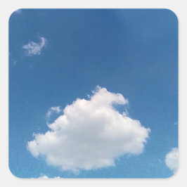 Een eenvoudige cloud vierkante sticker