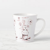 Een eenvoudige digitale schets voor de dag van de  latte mok (Rechts)