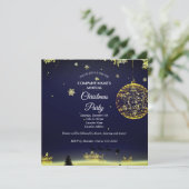 Een eenvoudige elegante uitnodiging voor kerstfees (Staand voorkant)