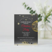 Een eenvoudige elegante uitnodiging voor kerstfees (Staand voorkant)