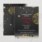 Een eenvoudige elegante uitnodiging voor kerstfees (Voorkant / Achterkant)