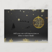 Een eenvoudige elegante uitnodiging voor kerstfees (Achterkant)