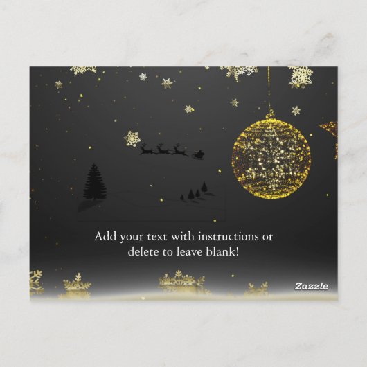 Een eenvoudige elegante uitnodiging voor kerstfees (Achterkant)