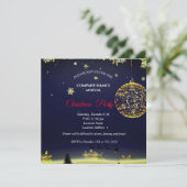 Een eenvoudige elegante uitnodiging voor kerstfees (Staand voorkant)
