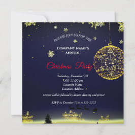 Een eenvoudige elegante uitnodiging voor kerstfees