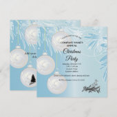 Een eenvoudige elegante uitnodiging voor kerstfees (Voorkant / Achterkant)