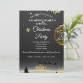 Een eenvoudige elegante uitnodiging voor kerstfees (Staand voorkant)