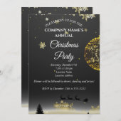 Een eenvoudige elegante uitnodiging voor kerstfees (Voorkant / Achterkant)