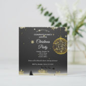 Een eenvoudige elegante uitnodiging voor kerstfees (Staand voorkant)