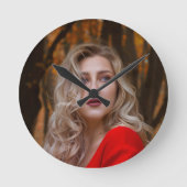 Eén Eenvoudige Foto Ronde Klok (Voorkant)