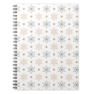 Een eenvoudige geometrische lijn art bloemen notitieboek