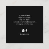 Een eenvoudige Hallo | Vette en moderne typografie Vierkante Visitekaartje (Achterkant)