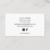 Een eenvoudige Hallo | Vette en moderne typografie Visitekaartje (Achterkant)