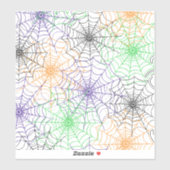 Een eenvoudige Halloween Spider's Web Cut Vinyl St Sticker (Vel)