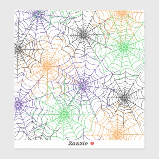 Een eenvoudige Halloween Spider's Web Cut Vinyl St Sticker (Vel)