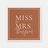 Een eenvoudige juffrouw van het Vrijgezellenfeest  Servet (Voorkant)