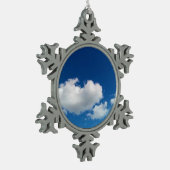 Een eenvoudige lange wolk tin sneeuwvlok ornament (Links)