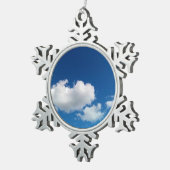 Een eenvoudige lange wolk tin sneeuwvlok ornament (Rechts)