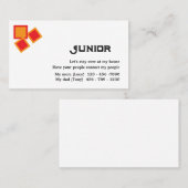 Een eenvoudige laten we over de Kinder blijven Visitekaartje (Voorkant / Achterkant)