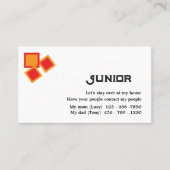 Een eenvoudige laten we over de Kinder blijven Visitekaartje (Voorkant)