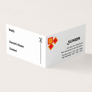 Een eenvoudige laten we over de Kinder blijven Visitekaartje