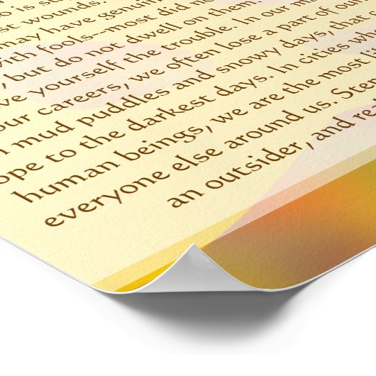 Een eenvoudige levensfilosofie poster (Hoek)