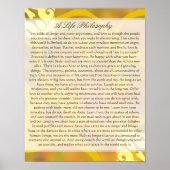 Een eenvoudige levensfilosofie poster (Voorkant)