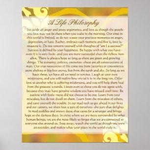 Een eenvoudige levensfilosofie poster