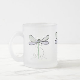 EEN EENVOUDIGE LIBELLE BEVROREN BOKAAL MATGLAS KOFFIEMOK