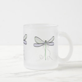 EEN EENVOUDIGE LIBELLE BEVROREN BOKAAL MATGLAS KOFFIEMOK