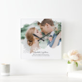 Één Eenvoudige Lijst van de Bekleding van de Foto  Vierkante Klok (Huis)