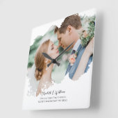 Één Eenvoudige Lijst van de Bekleding van de Foto  Vierkante Klok (Hoek)