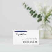 Een eenvoudige maar elegante speeldatum Kinder Visitekaartje (Staand voorkant)