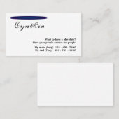 Een eenvoudige maar elegante speeldatum Kinder Visitekaartje (Voorkant / Achterkant)