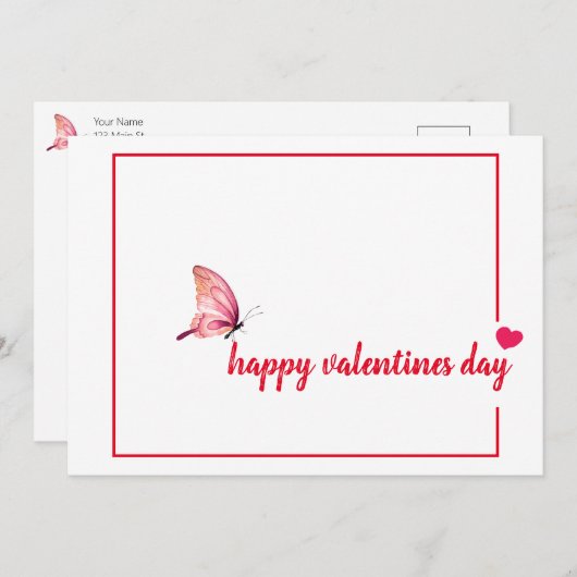 Een eenvoudige Message Valentijn Kaarten (Voorkant / Achterkant)