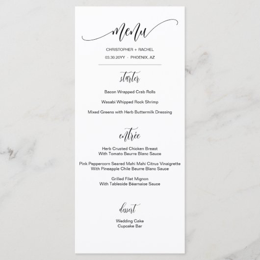 Een eenvoudige minimalistische scriptweddenschap menu (Voorkant)