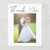 Een eenvoudige moderne fotobruiloft bedankt flyer (Voorkant)