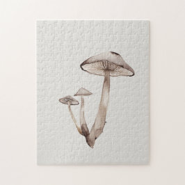 Een eenvoudige paddenstoelenpuzzel legpuzzel